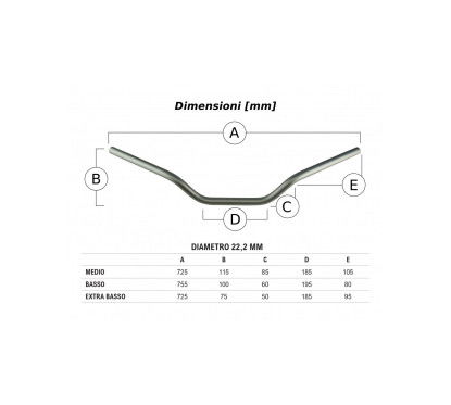 Forbikes Handlebar AL6061 Ø22.2mm "LOW" Anodized Silver | Sporty and Durable Look