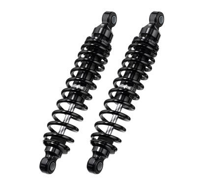 Bitubo Rear Shock Absorbers Pair RE004WMB02V2 - Spring Preload Adjustment, Black Spring