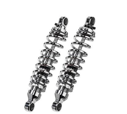 Bitubo Rear Shock Absorbers Pair RE006WME03 Touring - Preload and Rebound Adjustment, Chromed...