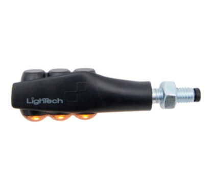 LighTech Coppia Frecce Moto Omologate E8 – ABS Nero, Universali, 64 mm