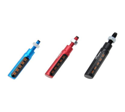 LighTech Coppia Frecce Moto Omologate E8 – Alluminio, 67 mm, Cobalto/Rosso, Universali