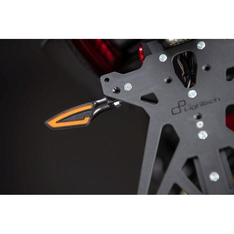 LighTech Arrows (Pair of E8 Approved Turn Signals) - Registered Design and Quality Made in Italy LighTech Pair of Approved Motorcycle Arrows E8 - ABS, 68 mm, Universal, Patented Design