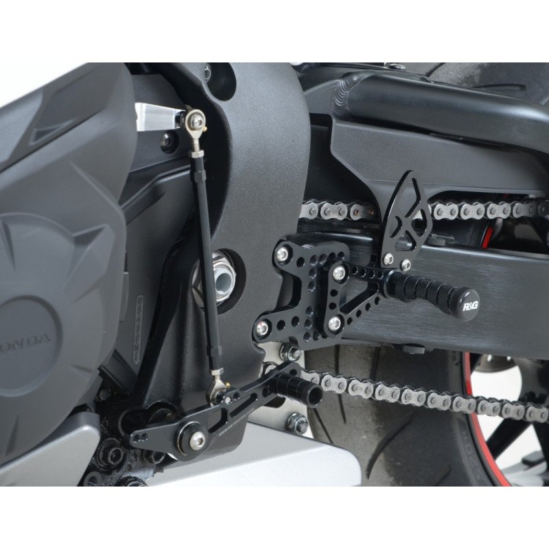 Pedane moto arretrate Honda CBR1000RR Fireblade ('08-'12) R&G RSET02BK