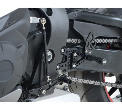 Pedane moto arretrate Honda CBR1000RR Fireblade ('08-'12) R&G RSET02BK