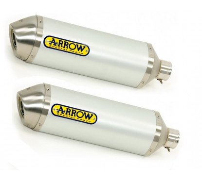 Race-Tech Approved aluminium silencers (right and left) ARROW 71677AO