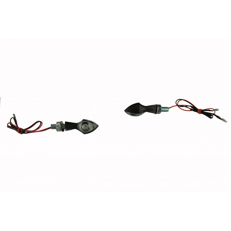 Coppia minifrecce a led MICROPIP omologate colore nero Forbikes