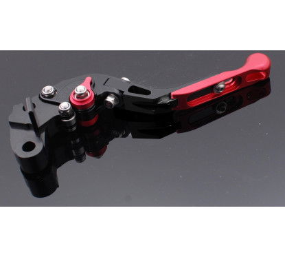 01-Y6881 LEVA FRIZIONE ALLUMINIO "SYNCRO" REGOLABILE, RECLINABILE, NERO (applic.moto a parte,...