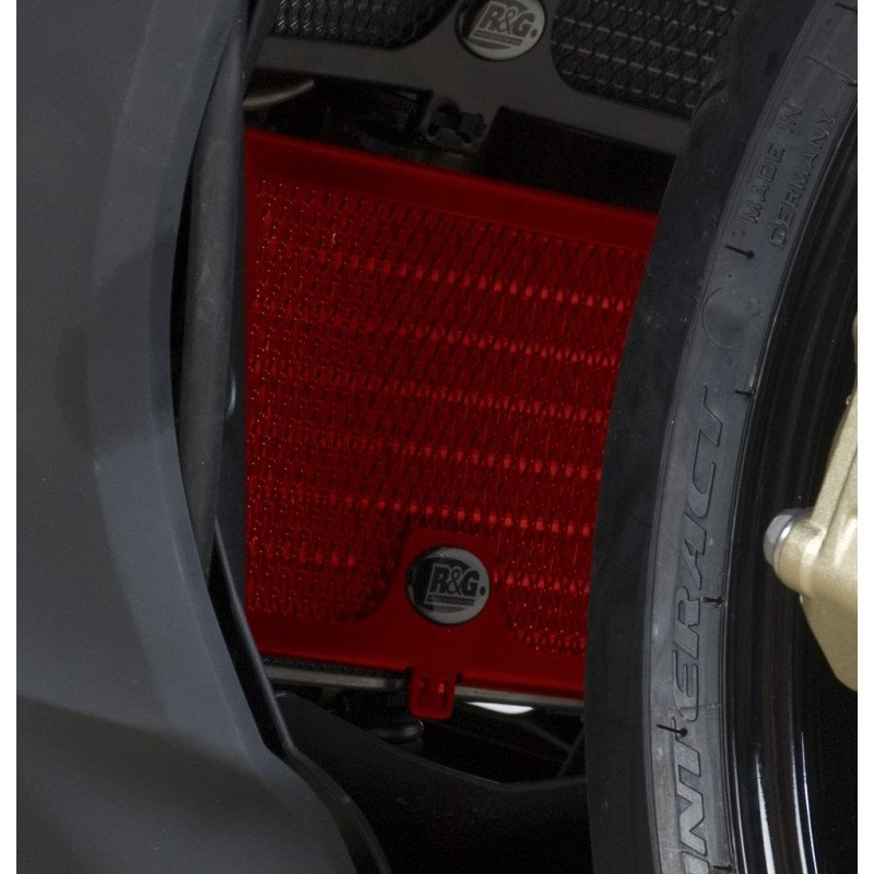 Retina protezione radiatore  - BMW S1000RR '10-'14 / HP4  / S1000R '14- colore rosso R&G...