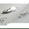Daytona "D-MIRROR" Aluminum mirror chrome left angular Specchietto alluminio CNC "D-MIRROR" cromato , sinistro, E-MARKED