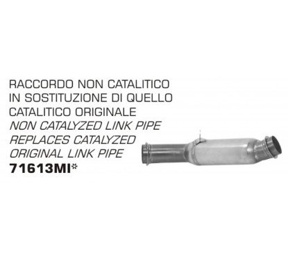 Non catalized mid-pipe ARROW 71613MI