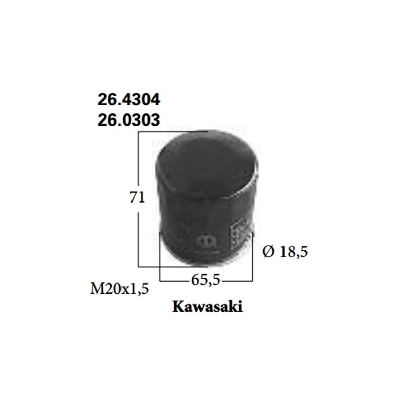 Oil filter MEIWA 26.4304