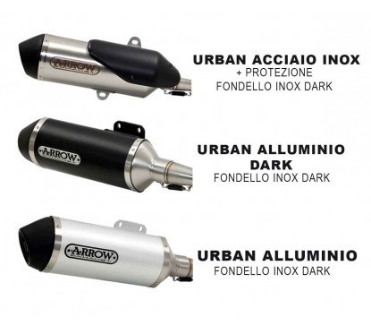 Terminale Urban  alluminio Dark" con fondello "Dark"" Arrow