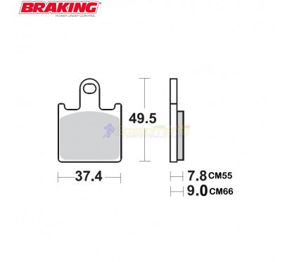 kit completo pastiglie anteriori mescola base uso racing CM66 Braking -927CM66