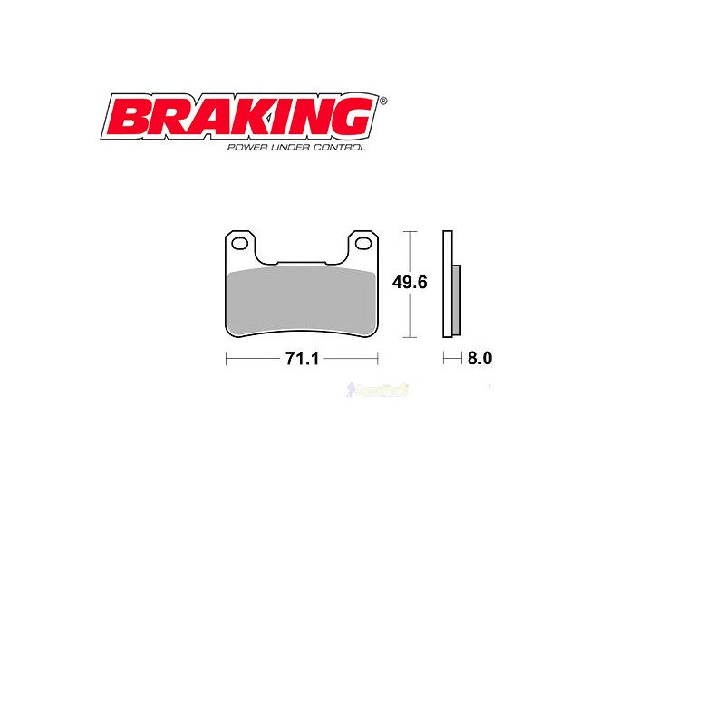 kit completo pastiglie anteriori mescola sinterizzate uso racing Braking -P1R898