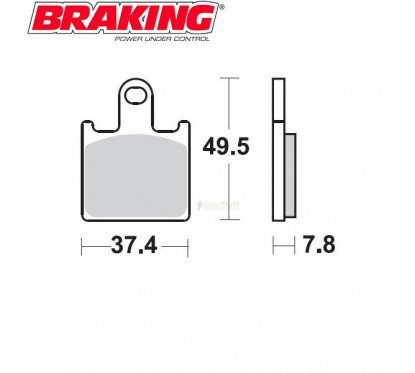 kit completo pastiglie anteriori mescola sinterizzate uso racing Braking -P1R927