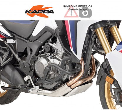 Paramotore tubolare specifico, nero HONDA CRF 1000L Africa Twin (16) KAPPA KAPPA