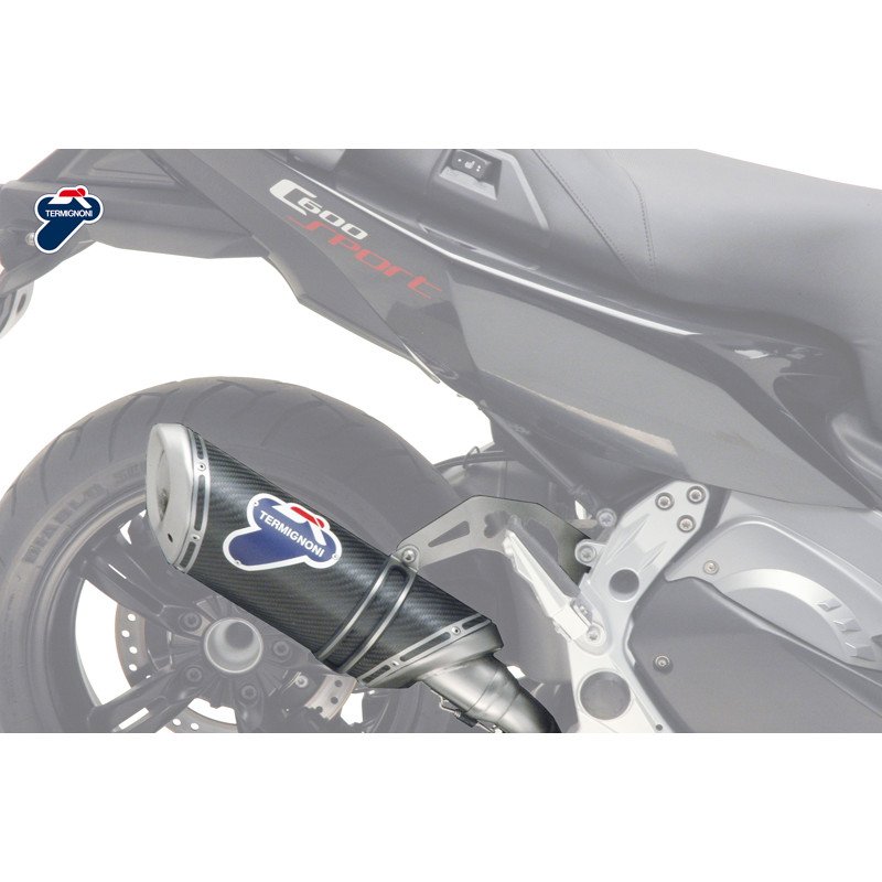SILENCER TERMIGNONI RELEVANCE STAINLESS STEEL CARBON SLEEVE HOM BMW C 600 Sport 12-15 BW11080CM