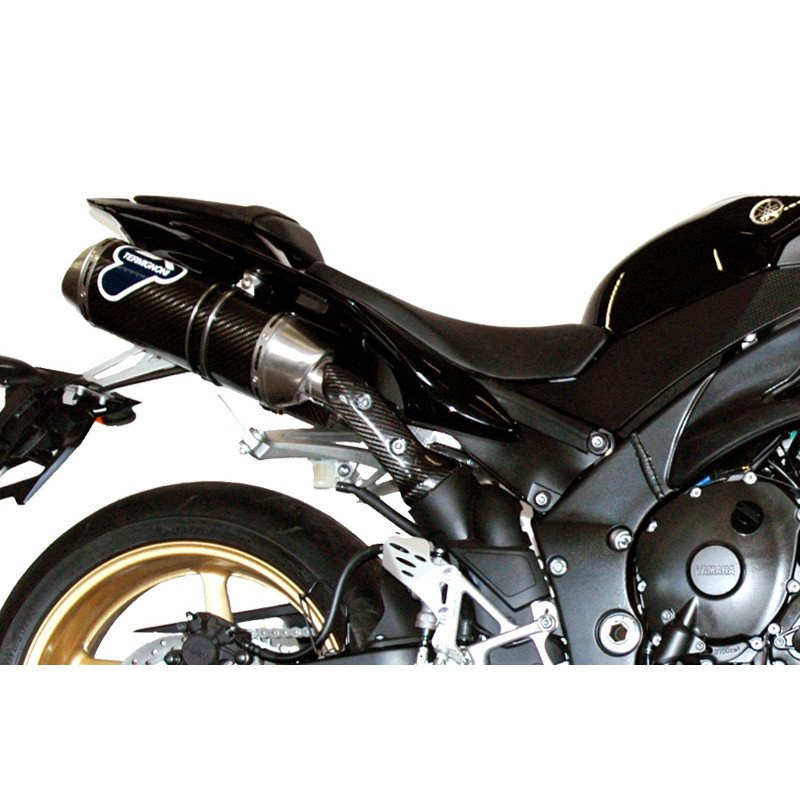 COMPLETE SYSTEM RACING TERMIGNONI OVAL STAINLESS STEEL CARBON SLEEVE NON HOM YAMAHA R1 09-11...