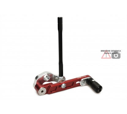 Pedane regolabili Comandi cambio rovescio LIMITED EDITION BICOLOR rosso - silver CNC Racing