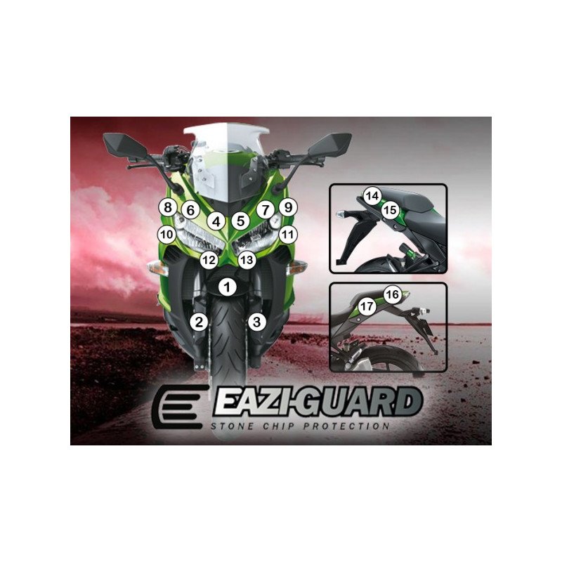 Eazi-Guard Paint Protection Kit Kawasaki Z1000SX 2014-2016