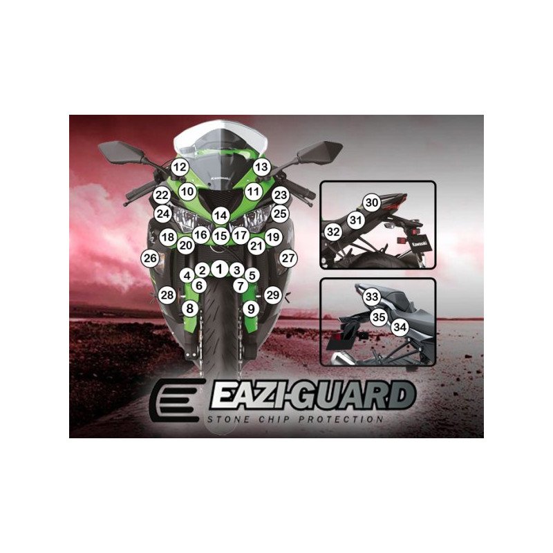 Eazi-Guard Paint Protection Kit Kawasaki ZX6R (636) 2019