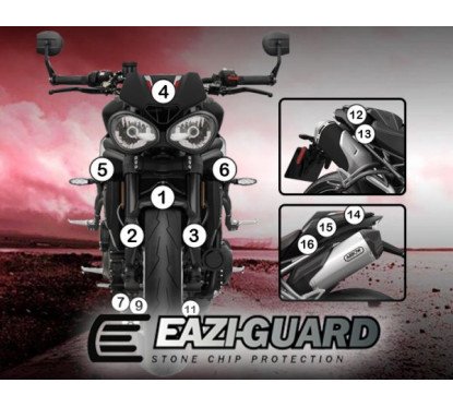 Eazi-Guard Paint Protection Kit Triumph 1050 SPEED TRIPLE 2016-2017