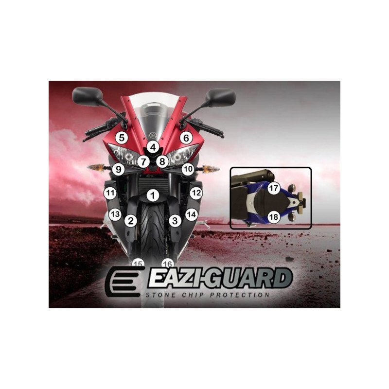 Eazi-Guard Paint Protection Kit Yamaha YZF-R125 2014-CURRENT