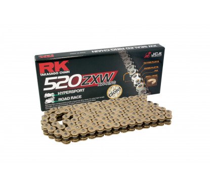 Motorcycle Chain transmission RK TAKASAGO pitch 520 GOLD 120 links GB520ZXW