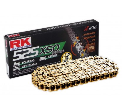 Motorcycle Chain transmission RK TAKASAGO pitch 525 GOLD 120 links GB525XSO