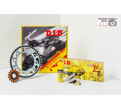 kit trasmissione DID (catena + corona + pignone) rapportatura originale 376143000