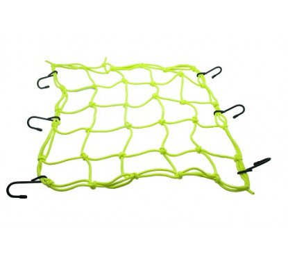 Rete elastica fermacarico rinforzata giallo fluo 38x38
