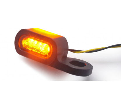 Coppia mini frecce led in alluminio omologate - montaggio a specchietto m10 Forbikes