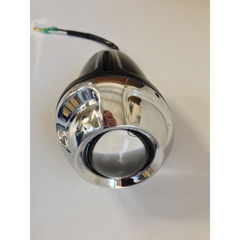 HALOGEN AUXILIARY LIGHT DEPTH polyellipsoidal  12V55W- GHIERA CROMO CORPO NERO